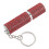 Red Metal Perfume Atomizer Bottle Rhinestone Keychain Leakproof 1