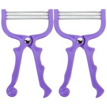 2Pièces Épilateur Manuel Violet Abs+fer Pour Femmes Doux Précis