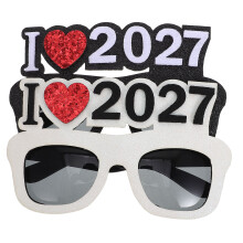 2Stk 2027 Kunststoffbrillen Bunt New Year Party Foto Props