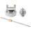 1Set Silver Spray Gun Fluid Nozzle Needle Cap Replacement Kit for Cars 1