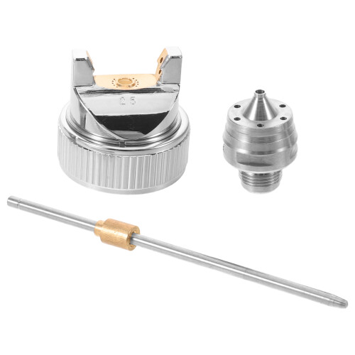 1Set Silver Spray Gun Fluid Nozzle Needle Cap Replacement Kit for Cars
