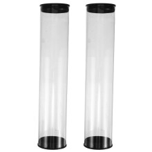 2Pcs PVC Golf Ball Display Tubes with Lid Protective Cases