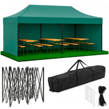 Pavilhão dobrável - SPRINGOS - GP0007 - 3x6 m - aço anticorrosão - poliéster 420D repelente à água