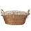 (White Lining) Light Steamed Lined Wicker Laundry Wash Basket 4