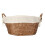 (White Lining) Light Steamed Lined Wicker Laundry Wash Basket 7
