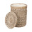 Brown Rattan Round Linen Basket 3