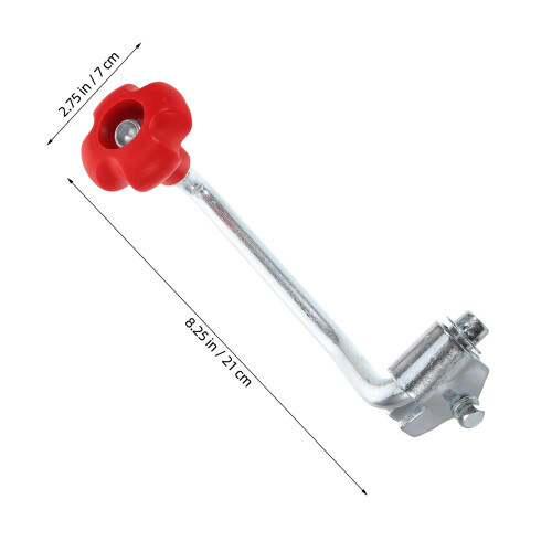2Pcs Durable Red Stainless Steel Trailer Tongue Jack Handle Accessory 1