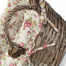 (White) Antique Wash Finish Willow Wash Basket