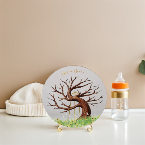 1Set Baby Shower Fingerabdruck Baum 2