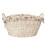 (White) White Wash Finish Wicker Laundry Basket 4