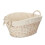 (White) White Wash Finish Wicker Laundry Basket 6