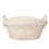 (White) White Wash Finish Wicker Laundry Basket 8