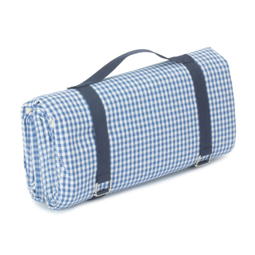 Blue and White Gingham Picnic Blanket 1