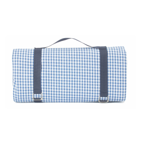 Blue and White Gingham Picnic Blanket 2