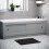NES Home Nes Home Matte Grey PVC 1700mm 2 Sliding Doors Bath Front Panel 1