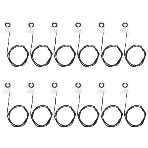 12Pcs Plastic LED Fluorescent Light Socket T8 Tube Holder Replacement