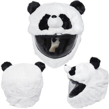 (Panda) Capa protetora para capacete, capa protetora para homens e mulheres, rosto inteiro, desenho animado, porco de pelúcia, couro cabeludo,