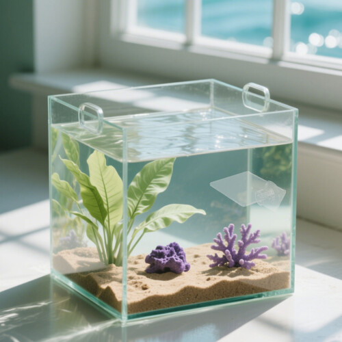 2St Zuignap Plank Transparant Aquarium Plant Steun 2