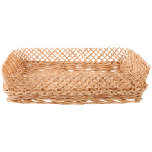Handwoven Rectangular Rattan Basket for Farmhouse Fruit and Snacks