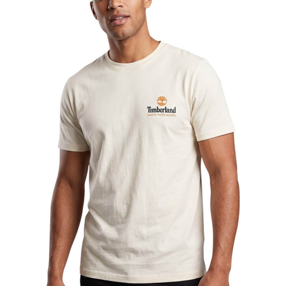 Timberland (Cream, 2XL) Mens T Shirts Casual Summer Top