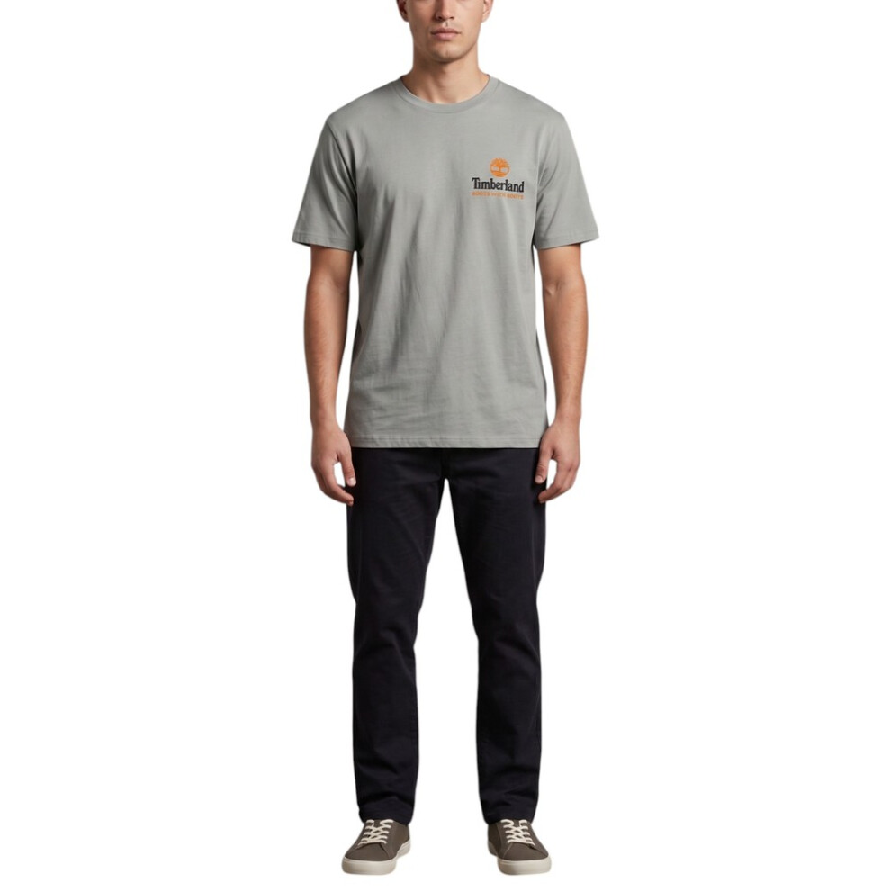 Timberland (Grey, 3XL) Mens T Shirts Casual Summer Top