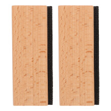 2Pcs Beechwood Clothes Brush for Household Beige Wool Fabric Cleaning