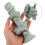 Fossile Säule Aquarium Resin Graue Römische Statue 4