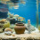 Fossile Säule Aquarium Resin Graue Römische Statue 8