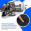 2Pièces - Scooter Genou Noir En Polyester À Mousse Mémoire 5