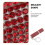 Red Metal Perfume Atomizer Bottle Rhinestone Keychain Leakproof 5