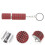 Red Metal Perfume Atomizer Bottle Rhinestone Keychain Leakproof 6