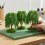5Pcs Mini Plastic Willow Trees for Architecture Diorama Scenery 8
