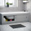 NES Home Nes Home Matte Grey PVC 1700mm 2 Sliding Doors Bath Front Panel 2