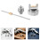 1Set Silver Spray Gun Fluid Nozzle Needle Cap Replacement Kit for Cars 10