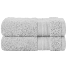 Luxury Flannel Face Cloths 2 Packs 800GSM 100% Egyptian Cotton Super Soft Hotel Quality Washcloths High Absorbent Quick Dry Face Towels (Silver)