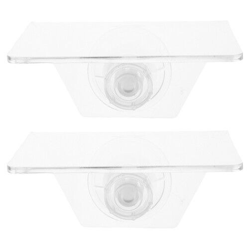 2Pcs Clear Acrylic Aquarium Ledge Shelves Suction Cup Plant Holders