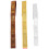 3Stk Goldene Stickbordüre Polyester, Für Damenbekleidung 1