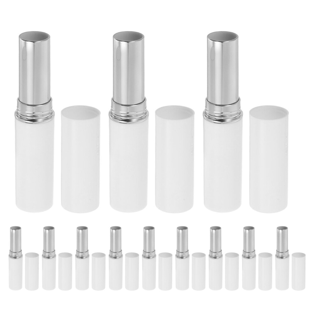 Happyyami 12Pcs Reusable Plastic Lipstick Tubes Diy Lip Balm Storage