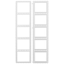 2Pcs Metal Crafting Dies Stamp Frame Cutter for Scrapbooking
