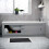NES Home Nes Home Matte Grey PVC 1800mm 2 Sliding Doors Bath Front Panel 4