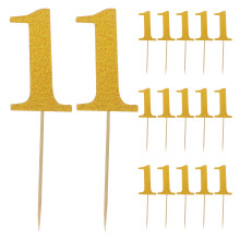 20St Gouden Nummer Toppers Papieren Decoratie Verjaardag