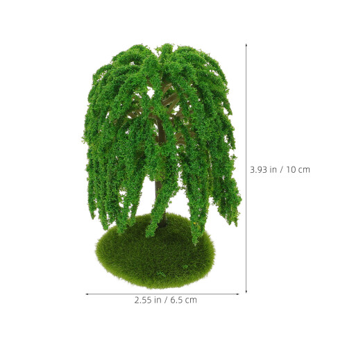 5Pcs Small Plastic Miniature Willow Trees for Model Railway Scenery 1