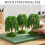 5Pcs Small Plastic Miniature Willow Trees for Model Railway Scenery 6