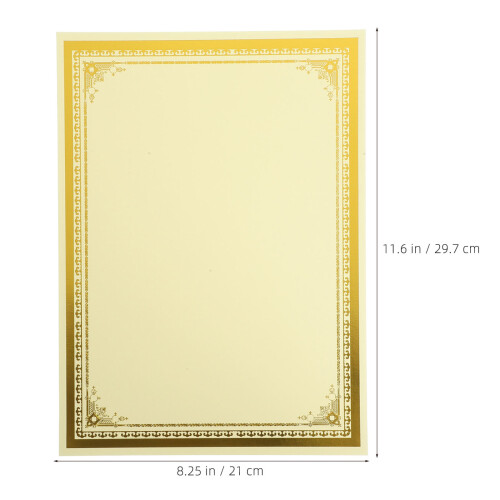 12Pièces Certificat Or, Bordure , Pour Remise Prix 1