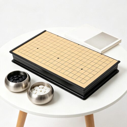 Beige Go Game Board for Teaching Travel Strategy Foldable Set 2