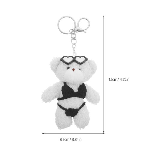 Multi Color Cute Stuffed Bear Keychain Plush Animal Decoration 1