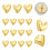 30Pcs Mini Heart Pushpins Gold Plastic Decorative Map Thumbtacks 5