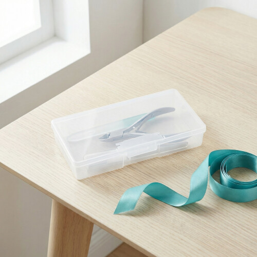 6Pcs Compact Plastic Nail Art Tools Carrying Case for Home Use 2
