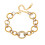 Lightweight Elegant Bracelet With Gold Silver Contrast Ring Link 1