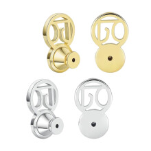 4 STKS Oorbel Rug Vergrendeling Oorbellen Deel Oorbel-wit goud